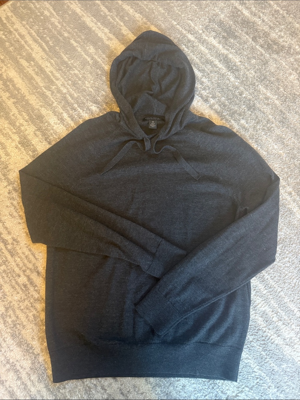 Banana Republic Dark Charcoal Hooded Knit Pullover